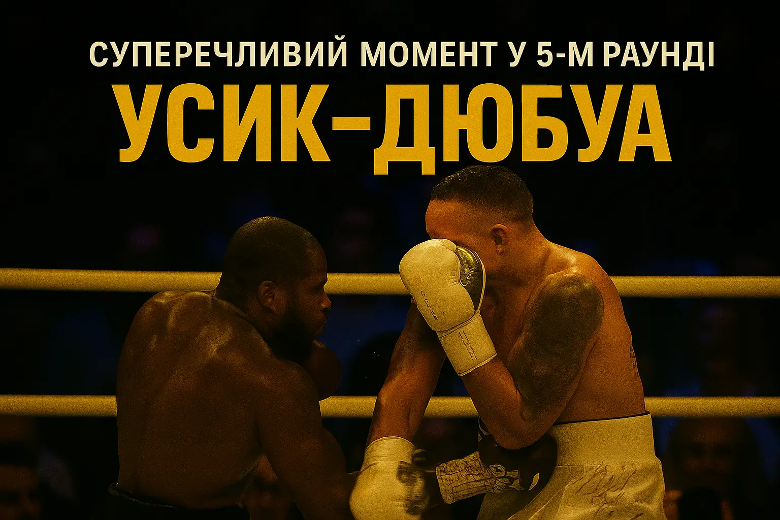 Усик – Ф'юрі перший бій, момент 5-го раунду